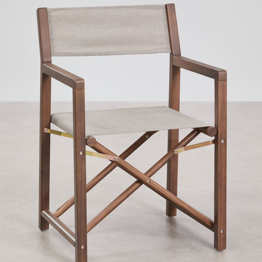 Rondonia Folding Director's Chair - Acacia Wood & Polyester