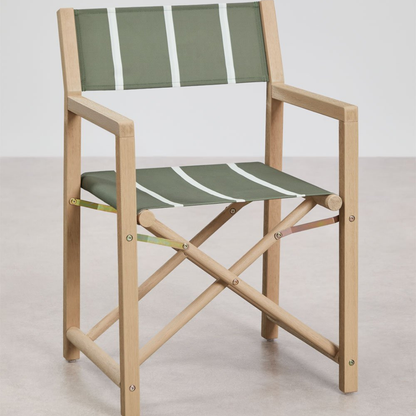 Rondonia Folding Director's Chair - Acacia Wood & Polyester