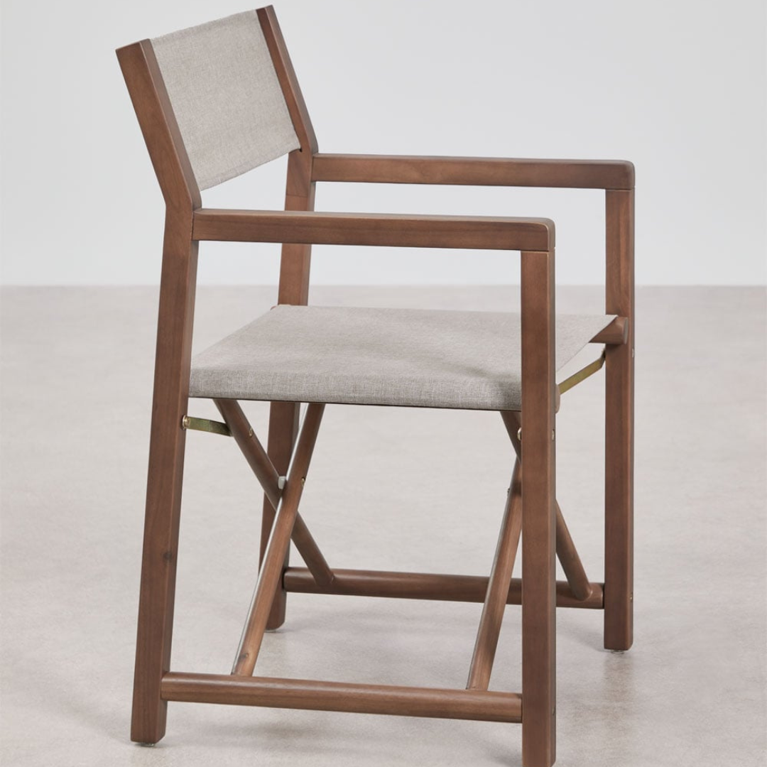 Rondonia Folding Director's Chair - Acacia Wood & Polyester
