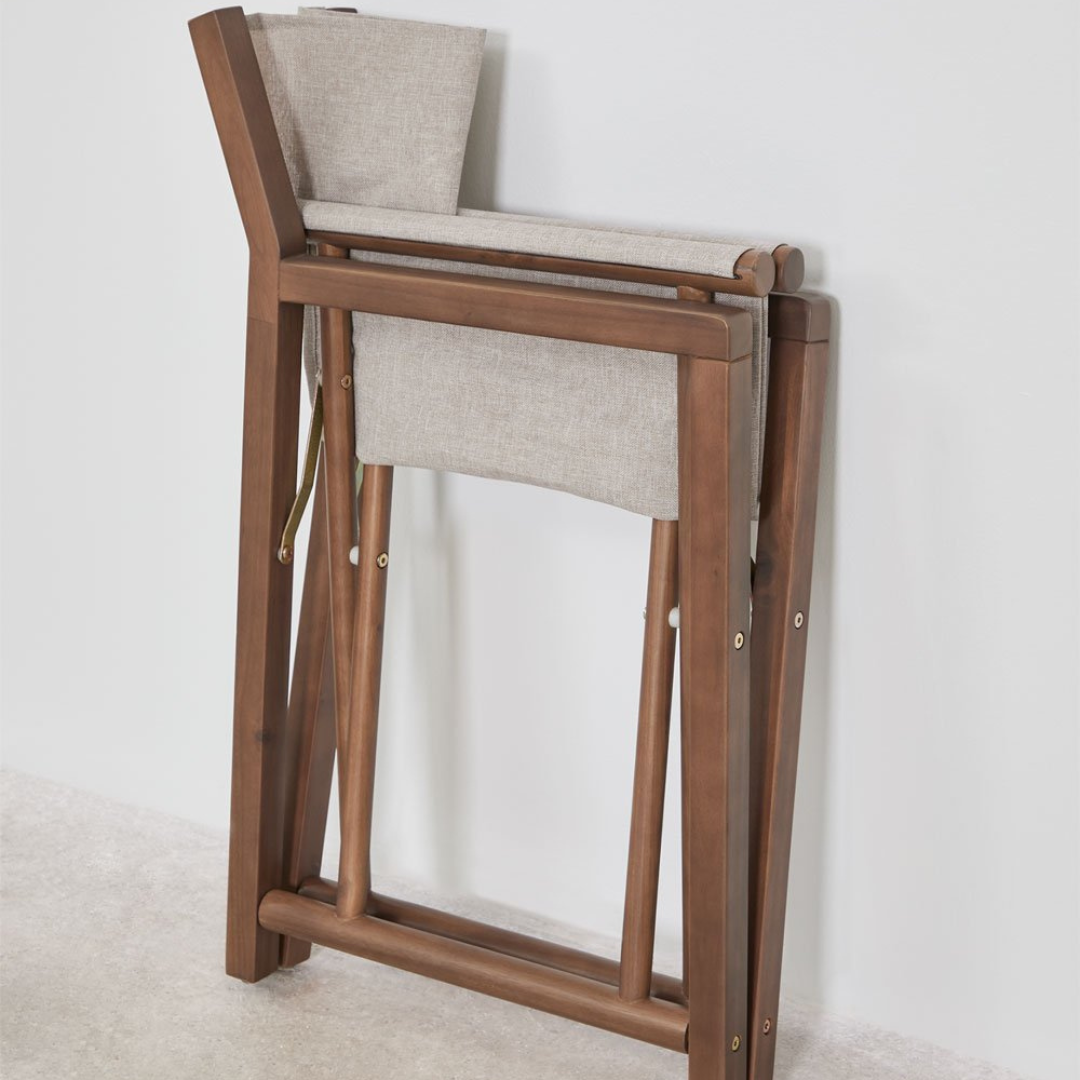 Rondonia Folding Director's Chair - Acacia Wood & Polyester