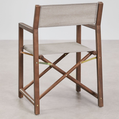 Rondonia Folding Director's Chair - Acacia Wood & Polyester