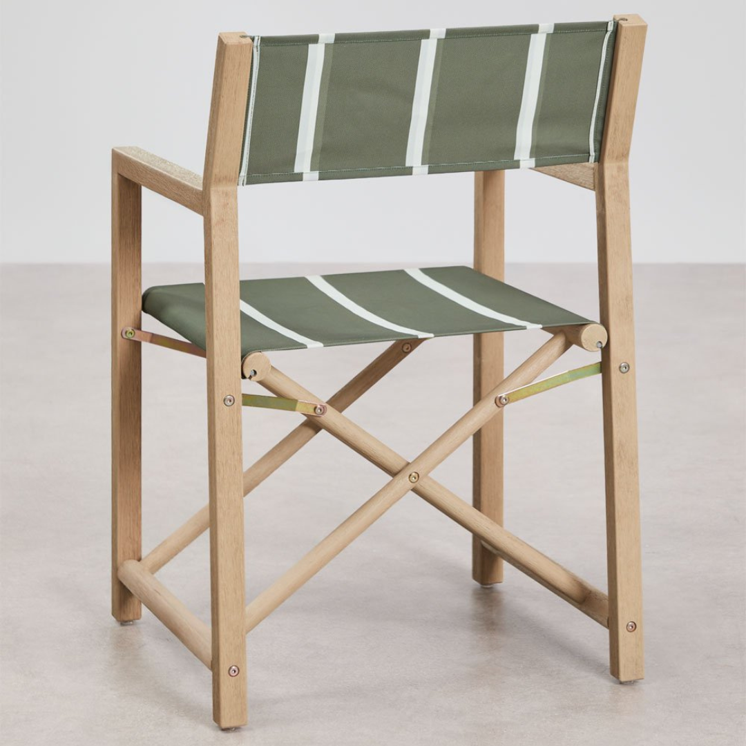 Rondonia Folding Director's Chair - Acacia Wood & Polyester