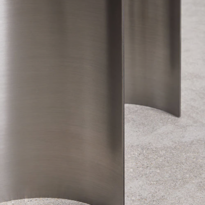 Round Nightstand Mango Wood & Stainless Steel – Marvion