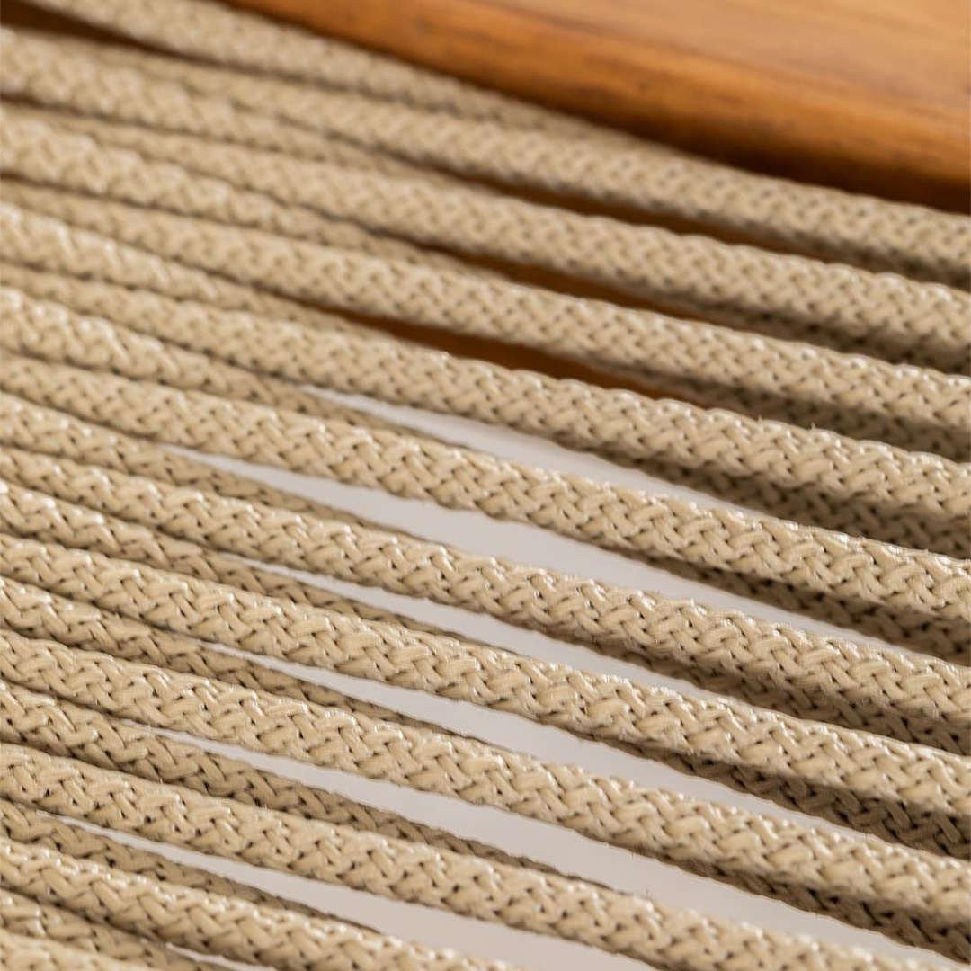Tenay 65cm High Stool in Acacia Wood & Braided Rope