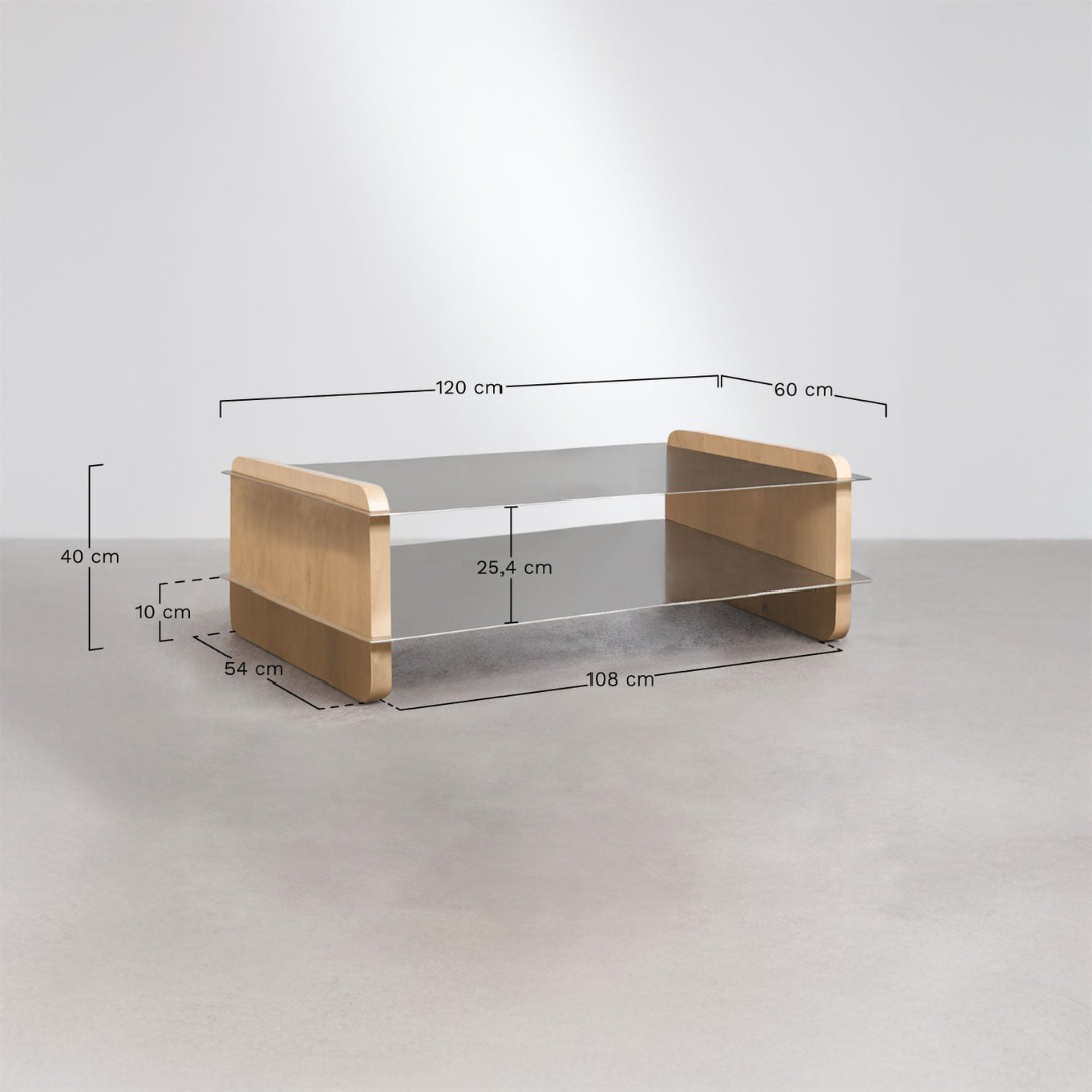 Tokyo Rectangular Coffee Table 120x60 cm – Mango Wood & Steel