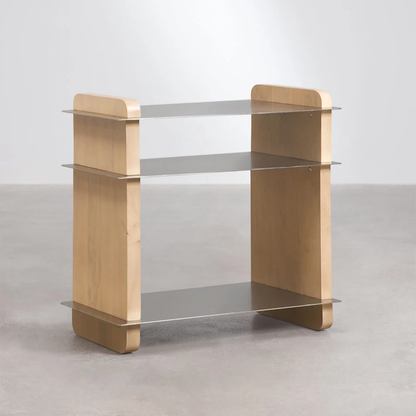 Tokyo Rectangular Bedside Table 55x40 cm in Mango Wood & Steel