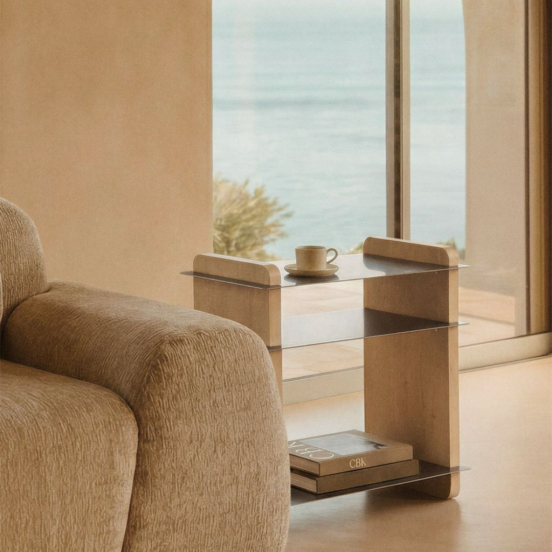 Tokyo Rectangular Side Table 55x40 cm - Mango Wood & Steel