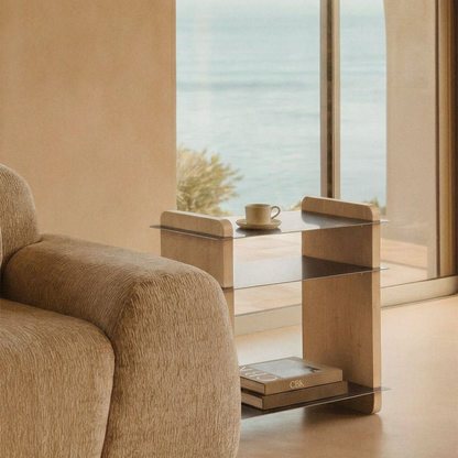 Tokyo Rectangular Side Table 55x40 cm - Mango Wood & Steel