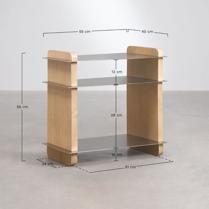 Tokyo Rectangular Side Table 55x40 cm - Mango Wood & Steel
