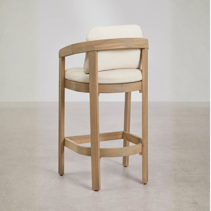 Uleno Acacia Wood High Garden Stool - Outdoor Comfort