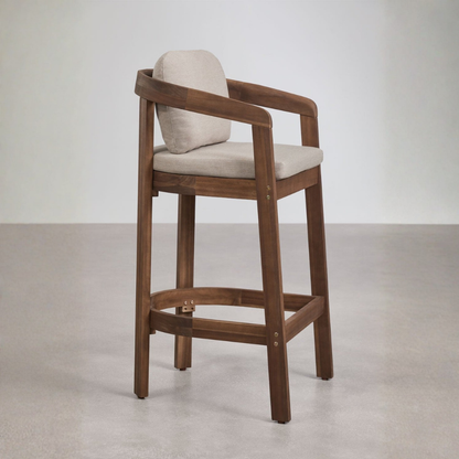 Uleno Acacia Wood High Garden Stool - Outdoor Comfort
