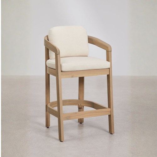 Uleno Acacia Wood High Garden Stool - Outdoor Comfort