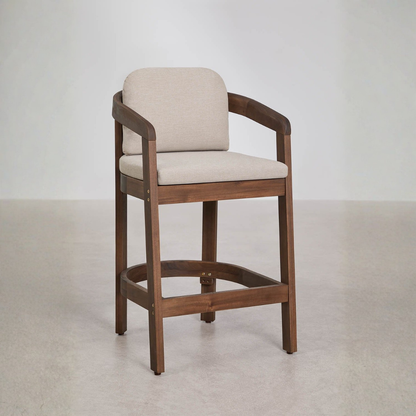 Uleno Acacia Wood High Garden Stool - Outdoor Comfort