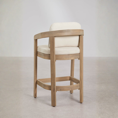 Uleno Acacia Wood High Garden Stool - Outdoor Comfort