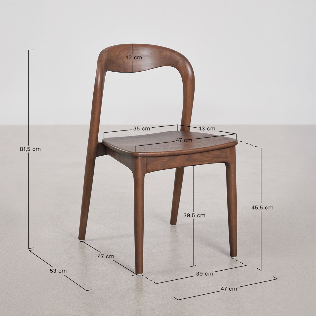 Varmus Teak Wood Garden Chair – Japandi Inspired Design