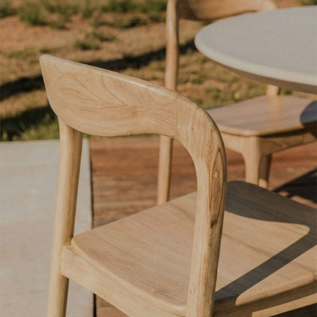 Varmus Teak Wood Garden Chair – Japandi Inspired Design