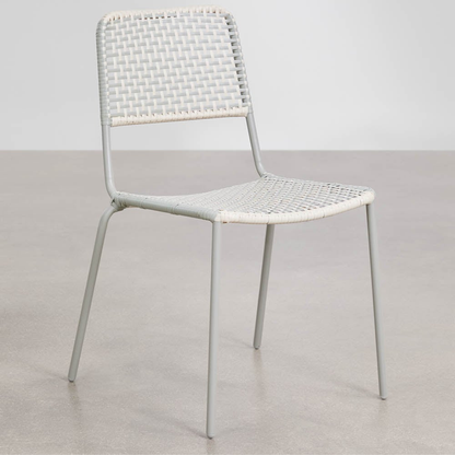 Veyra Stackable Dining Chair - Steel & Synthetic Wicker