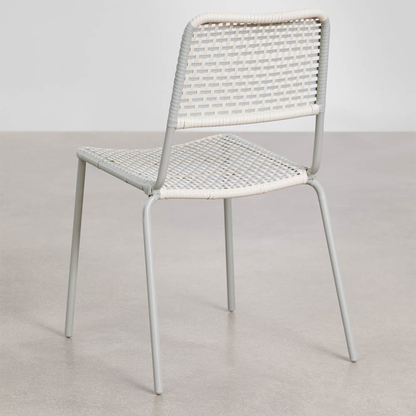 Veyra Stackable Dining Chair - Steel & Synthetic Wicker