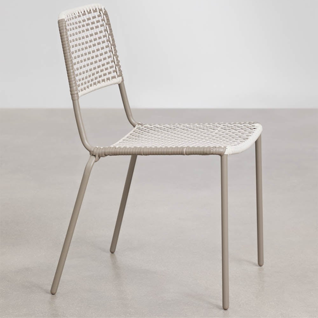 Veyra Stackable Dining Chair - Steel & Synthetic Wicker