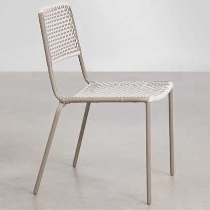 Veyra Stackable Dining Chair - Steel & Synthetic Wicker