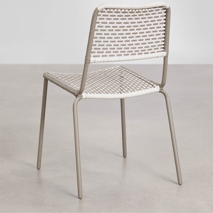 Veyra Stackable Dining Chair - Steel & Synthetic Wicker