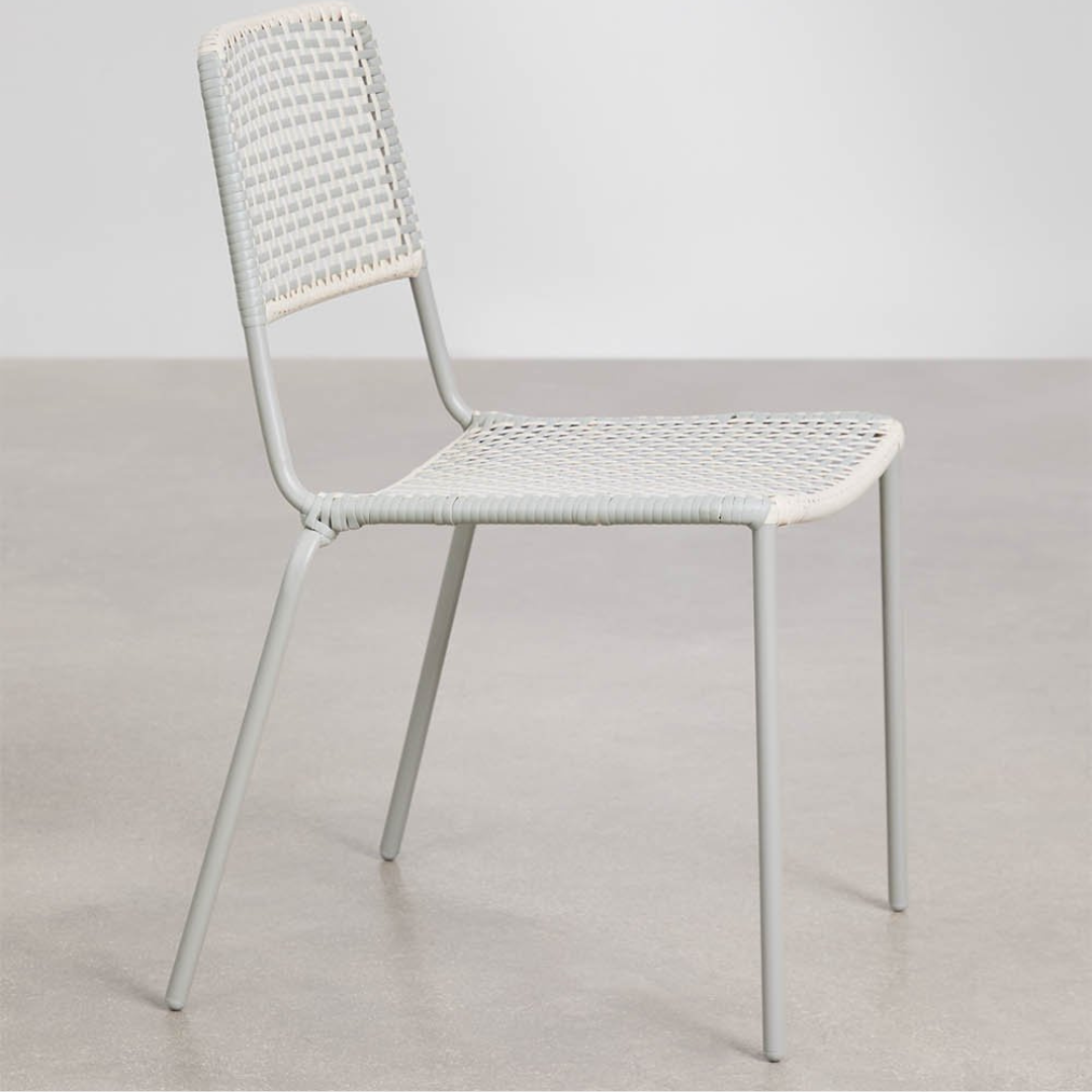 Veyra Stackable Dining Chair - Steel & Synthetic Wicker