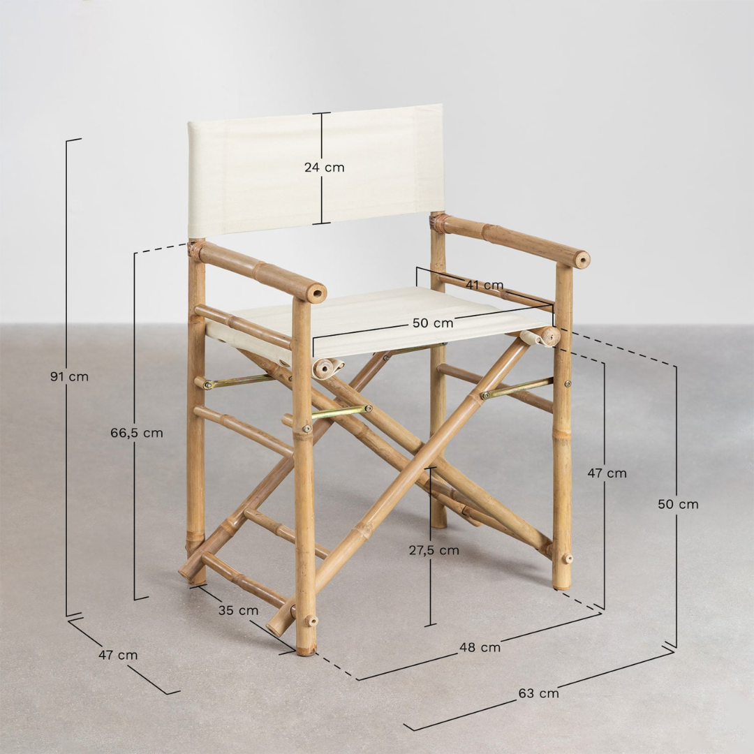 Woody Bamboo Folding Garden Director's Chair – Outdoor Comfort