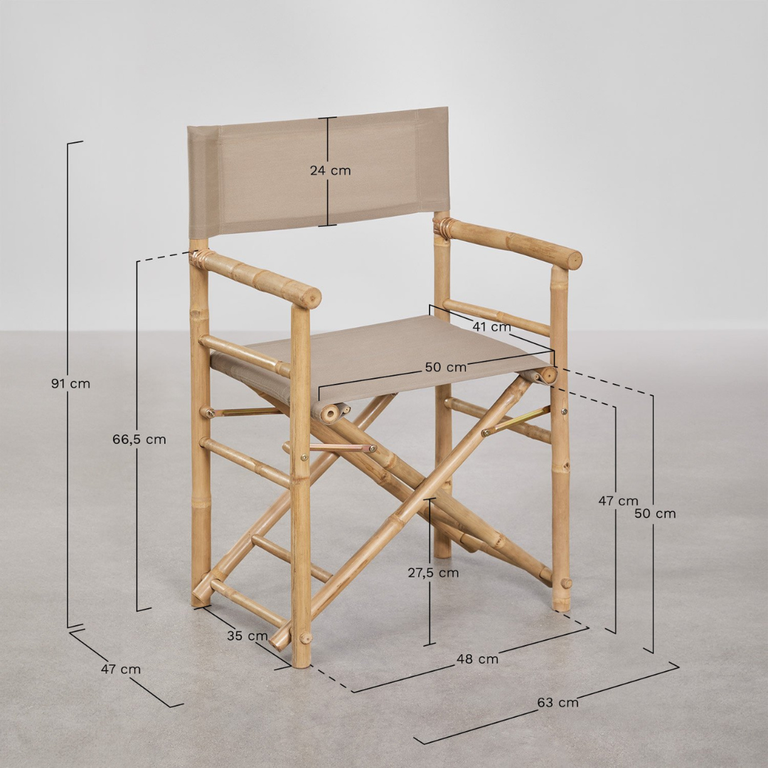Woody Folding Bamboo Director's Chair – Stylish & Functional
