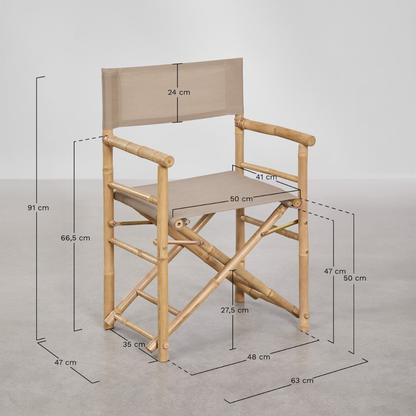 Woody Folding Bamboo Director's Chair – Stylish & Functional