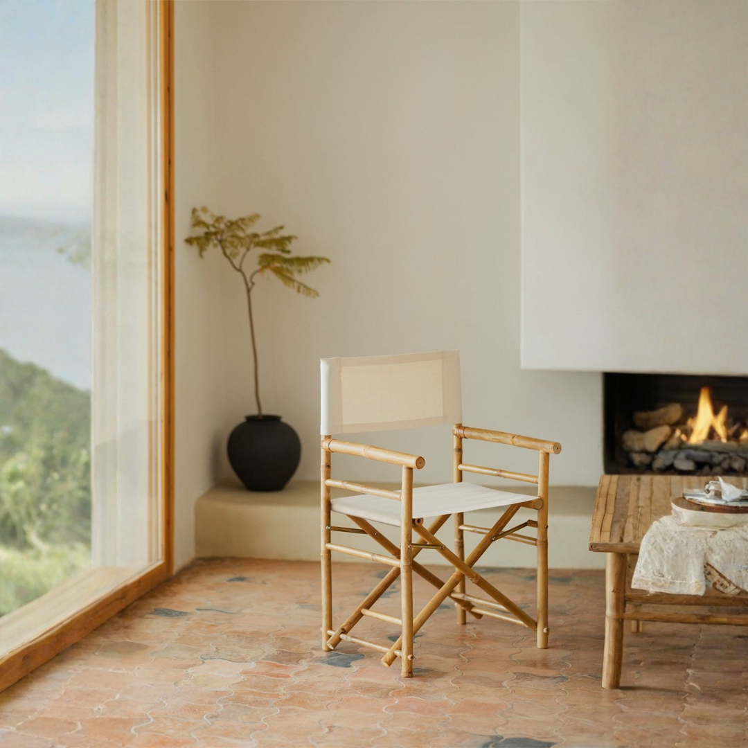 Woody Folding Bamboo Director's Chair – Stylish & Functional