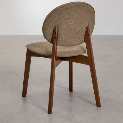 Yamena Dining Chair in Wood & Fabric – Modern Design