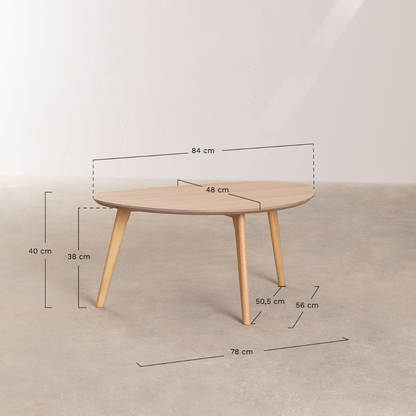 Yavik Side Table in MDF and Oak – Nordic Design