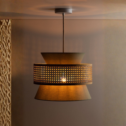 Yereh Rattan Hanging Ceiling Lamp Ø40 cm in Khaki Green