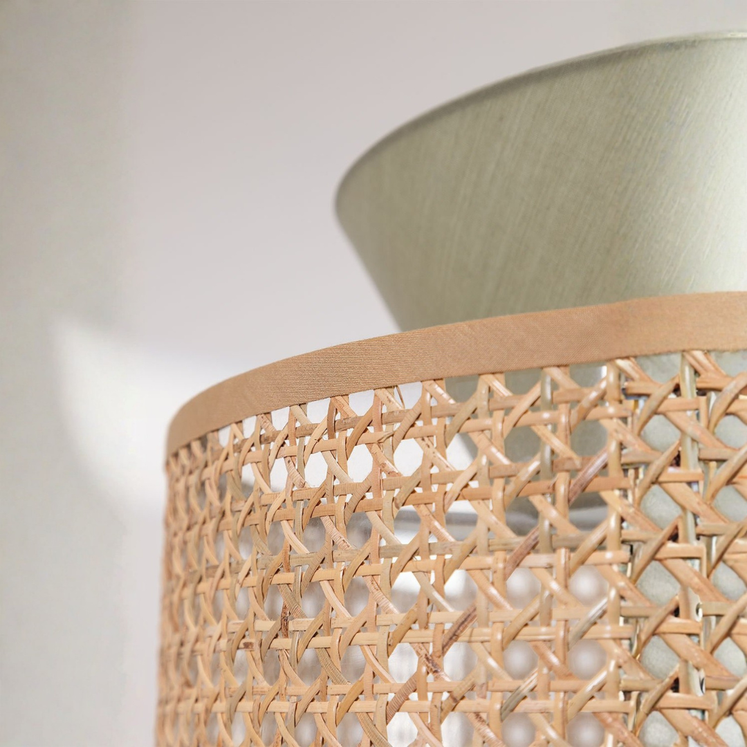 Yereh Rattan Hanging Ceiling Lamp Ø40 cm in Khaki Green