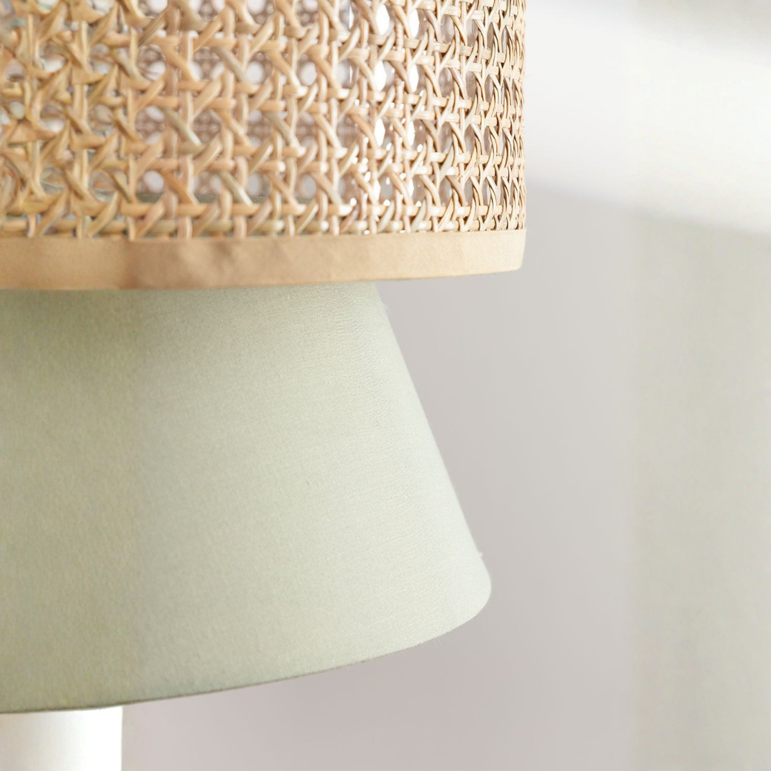 Yereh Rattan Hanging Ceiling Lamp Ø40 cm in Khaki Green