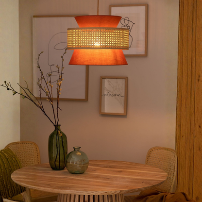 Yereh Rattan Hanging Ceiling Lamp Ø40 cm in Khaki Green