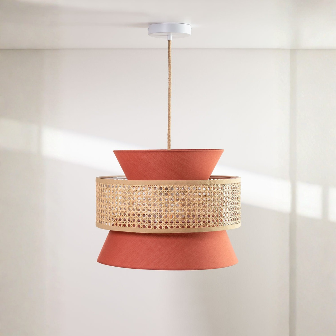 Yereh Rattan Hanging Ceiling Lamp Ø40 cm in Khaki Green