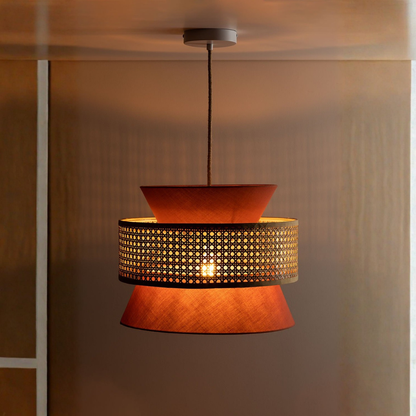 Yereh Rattan Hanging Ceiling Lamp Ø40 cm in Khaki Green