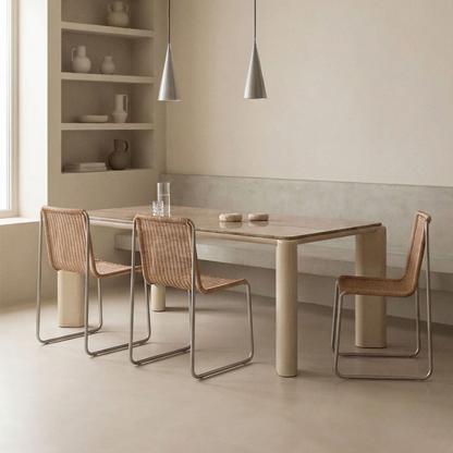 Zanzibar Rectangular Dining Table 220x100 cm MDF & Marble