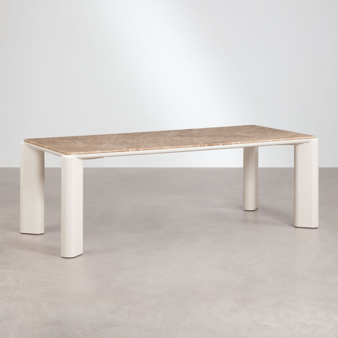Zanzibar Rectangular Dining Table 220x100 cm MDF & Marble