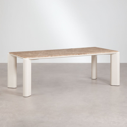 Zanzibar Rectangular Dining Table 220x100 cm MDF & Marble