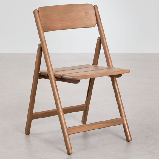 Zayma Acacia Wood Folding Dining Chair - Compact & Stylish